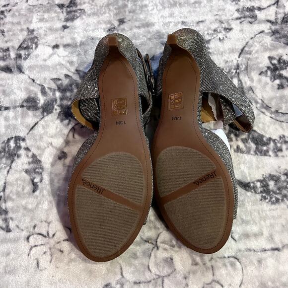 J. RENEE SONCINO HEEL- PEWTER DANCE GLITTER WOMENS SZ 13M - Picture 3 of 7